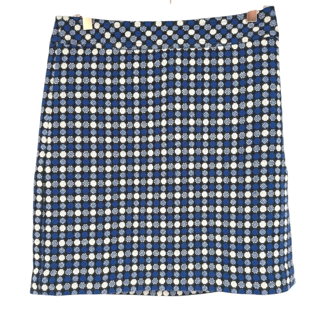 Talbots Womens Dot Print Wool Blend Tweed Skirt Size 4 Petite Career Business